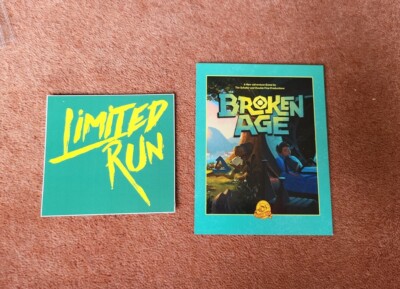 Broken Age Limited Run Games Post Card + Sticker - Rare Lot