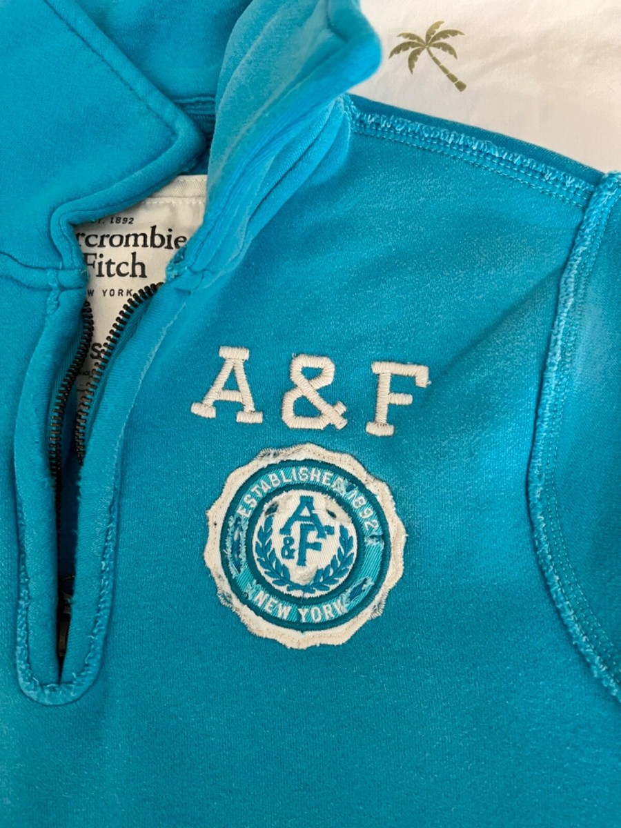 Vintage Abercrombie & Fitch pullover sweatshirt Small Turquoise | eBay
