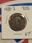 1930-S 90% Silve Standing Liberty Quarter VF -FREE SHIPPING-