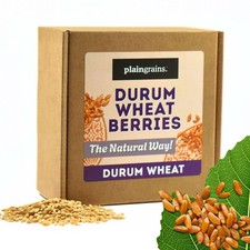 Durum Wheat Berries 2.5 LB - 15 Protein, Uncooked Whole Grain - Ideal for Pasta