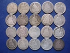 TWENTY (20) SEATED LIBERTY DIMES 1838 TO 1891