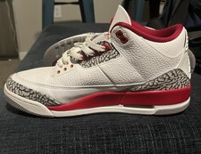 Jordan Air Jordan 3 Cardinal Red 2022 Mid Top Leather Sneakers CT8532-126