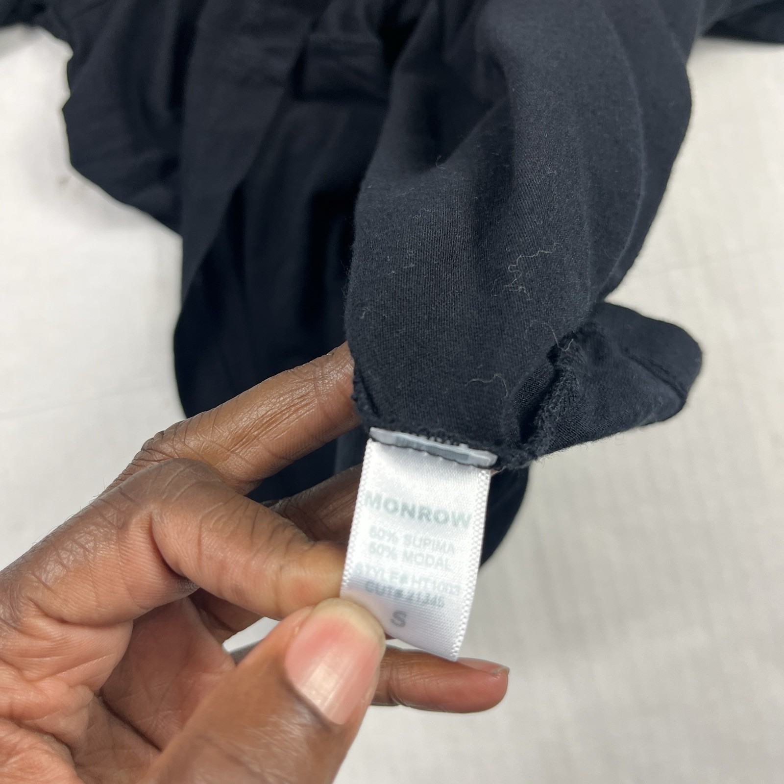 Monrow Basic Tee Black Essential Puff Sleeve T-Sh… - image 10