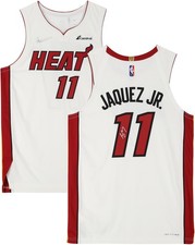 Jaime Jaquez Jr. Miami Heat Autographed Nike White Association Authentic Jersey