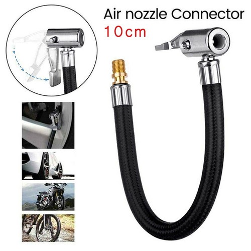 ABSOPRO Adattatore Per Gonfiatore Pneumatici - Tubo Estensione 60cm Con Valvola In Metallo, M8x0,8 - 2 Pezzi Per Auto, Moto, Bici