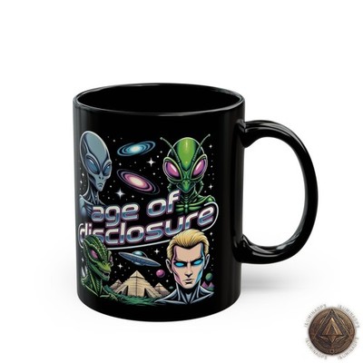 Age of Disclosure Coffee Mug, Gray Reptilian Nordic Insectoid Alien UFO Cup