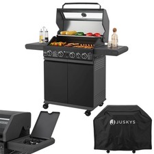 Gasgrill BBQ Grillwagen Gas Grill Brenner Seitenbrenner Edelstahl Juskys®
