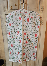 6 Cottage Chic Lightweight Vinyl Garment Bags 39" Long Zippered Floral Unused