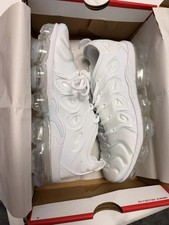 Nike Air Vapormax Plus Trainers Shoes Triple White UK Size 9