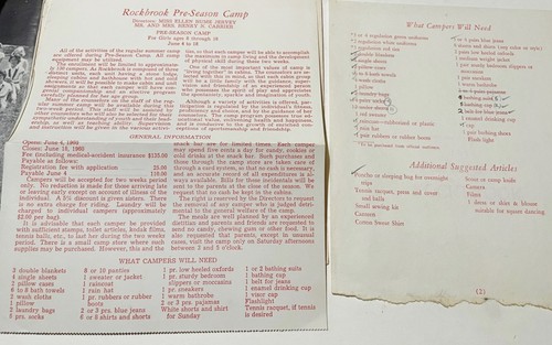 Rare 1960 ROCKBROOK CAMP for GIRLS Brevard, NC Brochure w/MANY PHOTOS-MAP-APPLIC - Picture 12 of 14