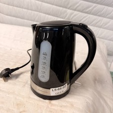 Cookworks 1.7L Black Plastic Illuminated Electric Kettle Rapid Boil Cordless Jug