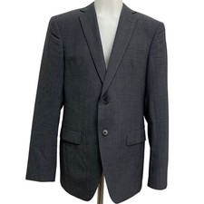 John Varvatos Mens 38S Bedford Jacket 100 Wool Sport Coat Blazer Suit Gray Grey