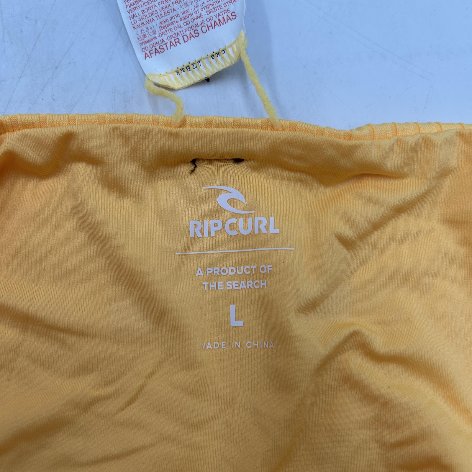 Rip Curl Bikini Bottom Women's Large Yellow Premium Surf Cheeky Mango Swim thumbnail 3