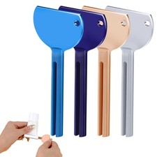 Toothpaste Squeezer, 4 Pcs Tube Key Tube Squeezers Dispenser Metal Wringer Ke...