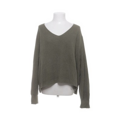 LeGer, Pullover, Größe: 42, Grün, Acryl/Baumwolle, Einfarbig, Rippenstrick #dHf