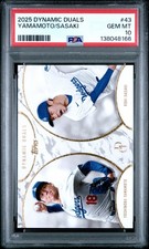 2025 Topps Dynamic Duals Roki Sasaki Yoshinobu Yamamoto #43 (RC) PSA 10