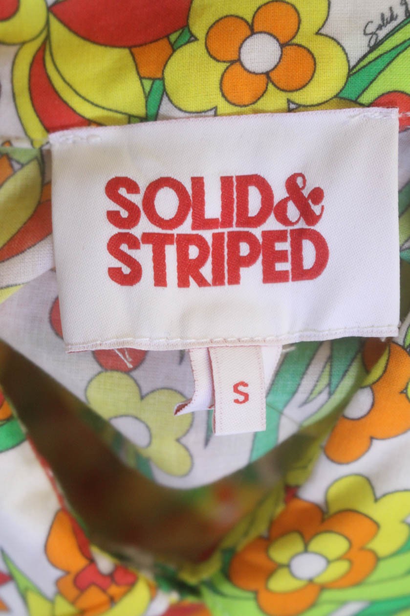 Solid & Striped Womens Button Up Collared Floral … - image 5