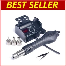 Versatile Hot Air Soldering Station with Rapid Heat & Auto-Stop Safety Feature