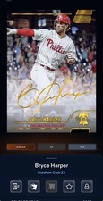 2022 Topps Stadium Club Series 1 BRYCE HARPER Auto Signature Phillies  Bunt Card