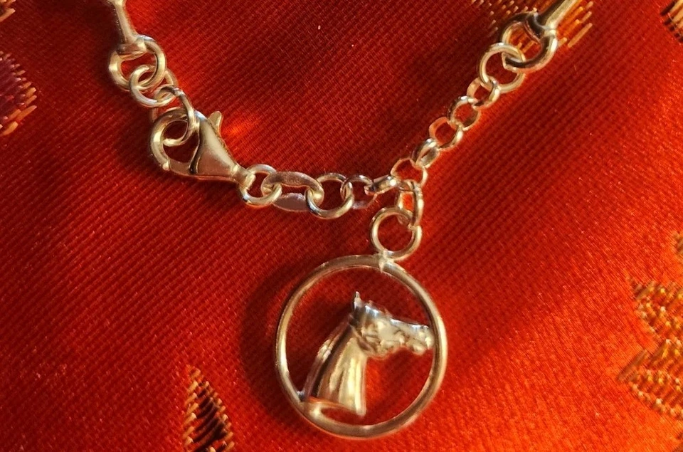 Sterling Silver Horse Chsrm Bracelet - Image 2 of 4