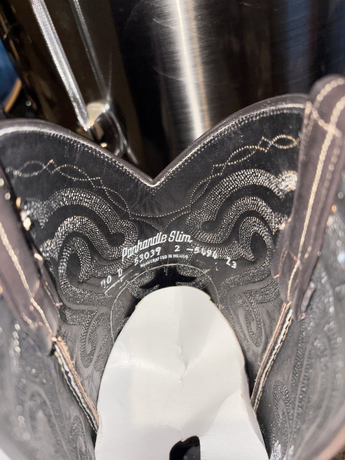 10.0 D Matte bone Genuine Python Cowboy Country W… - image 6