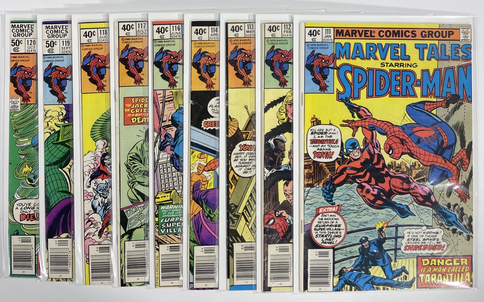 Marvel Tales 111 112 113 114 116 117 118 119 120 Lot VG-VF Marvel 1980