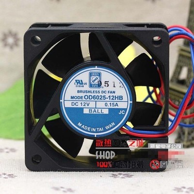   FANS OD6025-12HB 6025 6cm 12V 0.15A   double   fan #lk