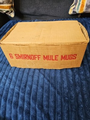 6 Heublein Smirnoff Mule Mugs In Original Box