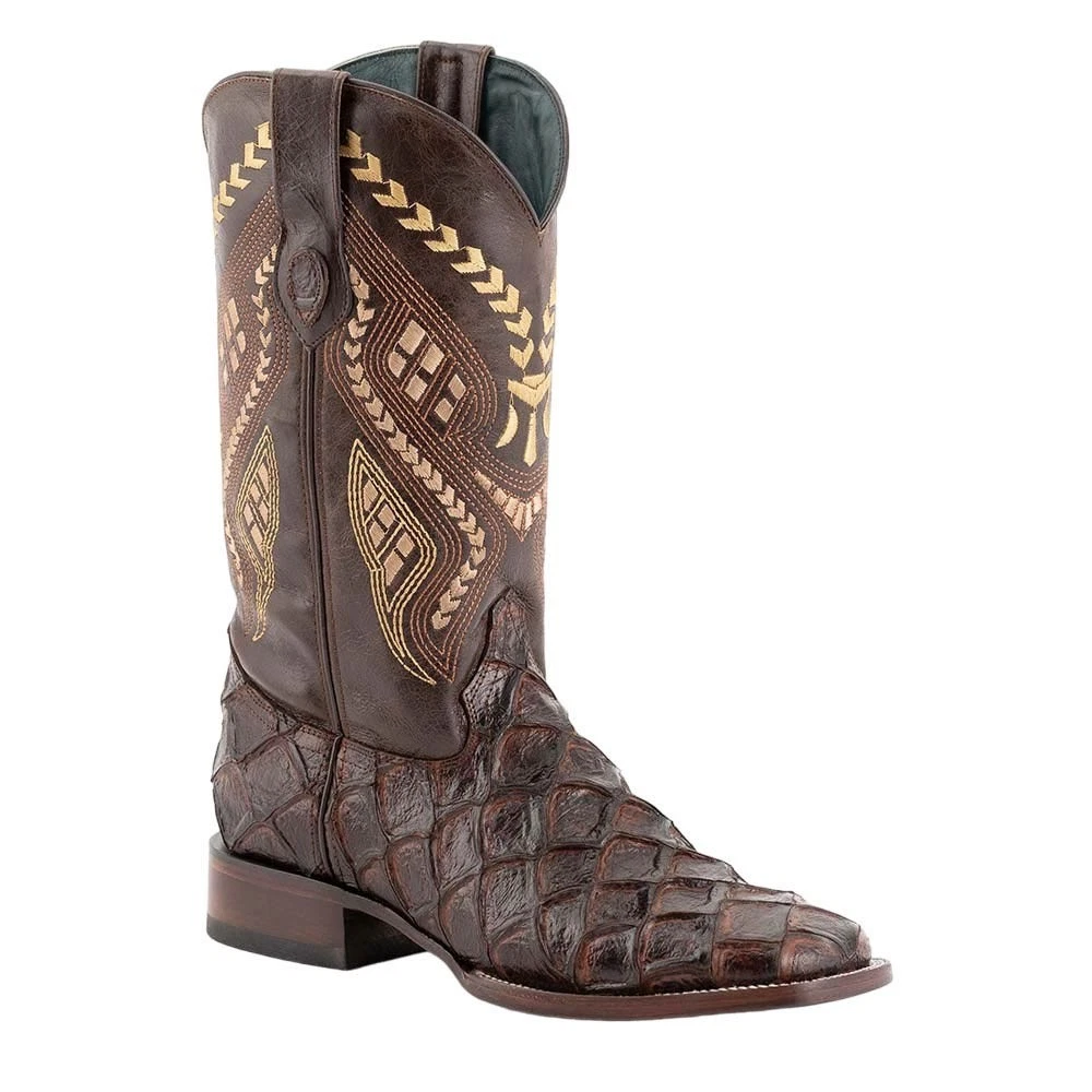 Bottes Cowboy Vintage Bronco Homme – Taille US 9.5 (42) – Fabriquées Aux USA, Cuir Brun