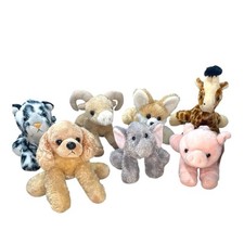 Lot of 7 Aurora Mini Flopsie Plush Stuffed Animals Floppy 8  See Description