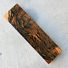 Highly Figured Makrit Ebony Exotic Wood Block 126x438x32mm Craft #1317