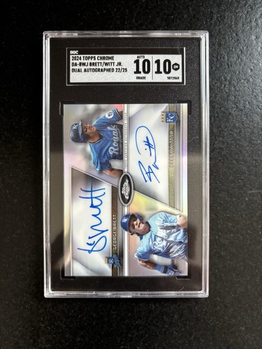 George Brett / Bobby Witt Jr. #DA-BWJ 2024 Topps Chrome Dual Autograph card