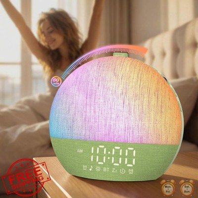 Calm and Gradual Sunrise Alarm Clock: 30 Min Slow Rise Natural Wake Up Light ...