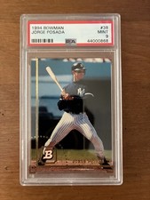 MINT 1994 BOWMAN JORGE POSADA ROOKIE PSA 9 #38 NEW YORK YANKEES FUTURE HOF 4XWS