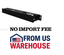 1U Horizontal Rack Mount Cable Management Unit with Panel Plastic