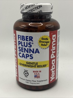 Yerba Prima Fiber Plus Caps 180 Capsules Gluten-Free, No Artificial Colors, No