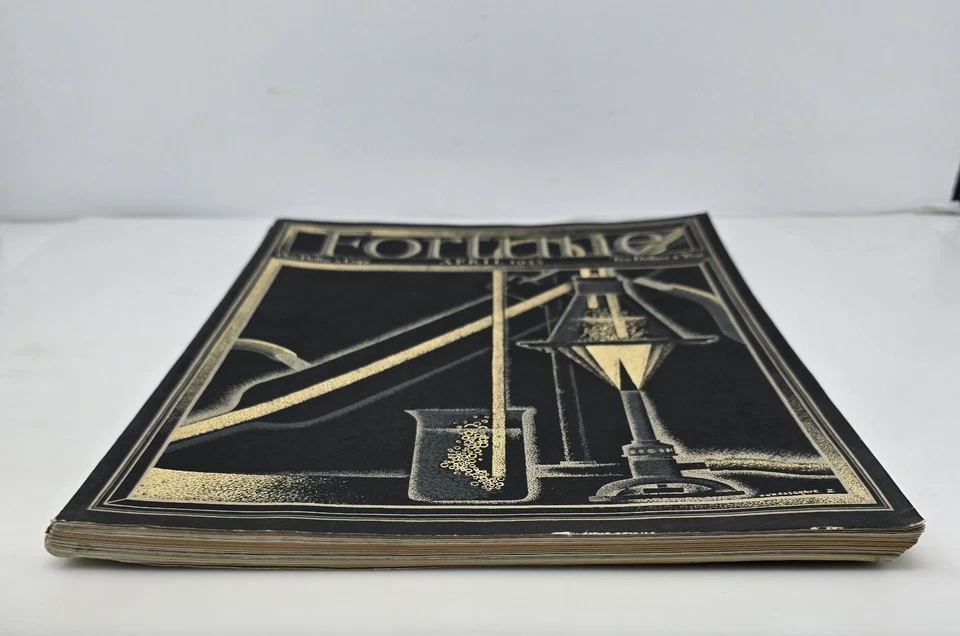 April 1935 FORTUNE Magazine Colorful Art Deco Ads Fascinating Articles Vintage - Image 3 of 4
