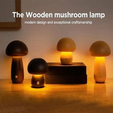 Rechargeable Mushroom Table Lamp Touch Dimmable Portable Bedside Night Light