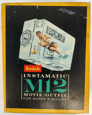 Vintage Kodak M12 Instamatic Movie Camera UNTESTED With Box and Instructions