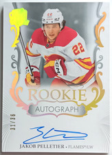 2023-24 UD The Cup Rookie Autograph Jakob Pelletier /36 Flames Lightning