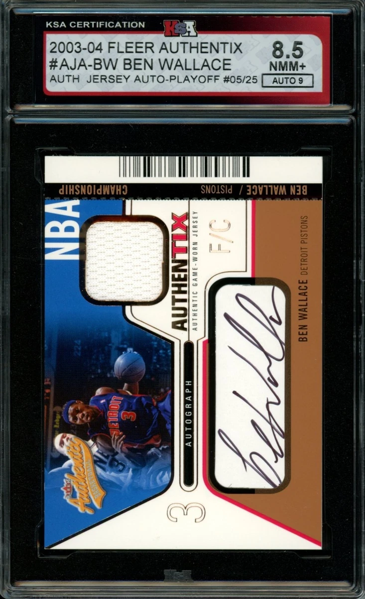 Ben Wallace Basketball Autographed Sports Trading Cards