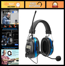 Bluetooth Hearing Protection Earmuffs, 25dB NRR, Rechargeable AM/FM Radio for Mo