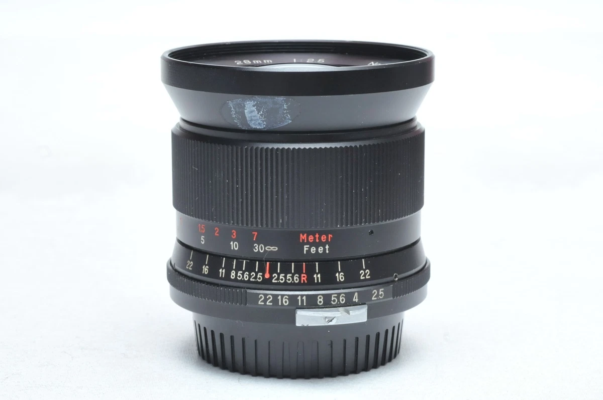 Nikon F Camera Lenses 28mm Focal f/2.5 Maximum Aperture for sale
