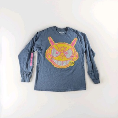 2019 Post Malone Posty Co Smile Dallas TX Long Sleeve Blue Concert Shirt Large