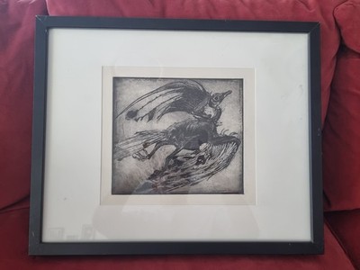 Die moderne Grafik: ''Garrini'' Vogelmotiv, Künstlerabzug E.A., handsigniert 1990