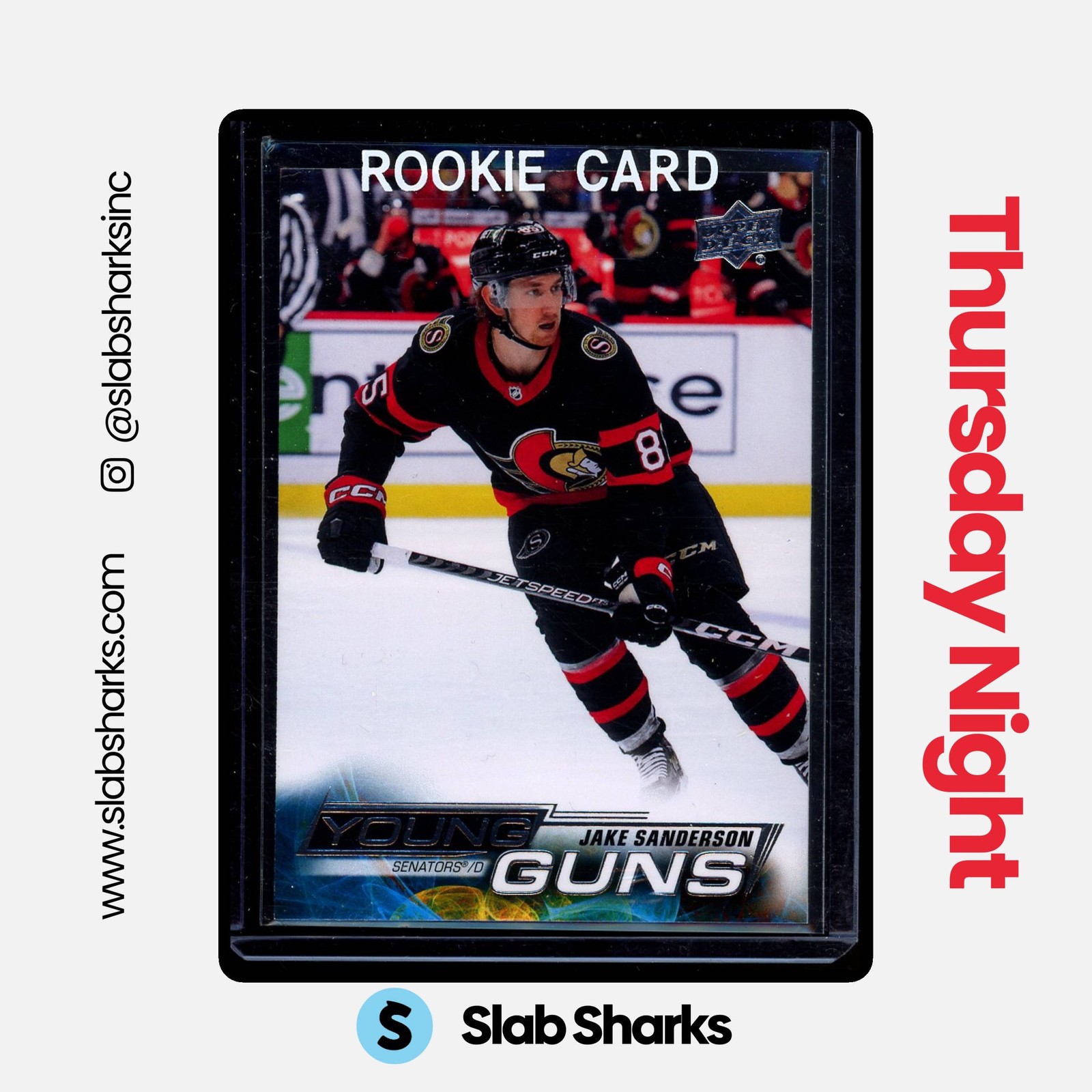2022 UPPER DECK #466 JAKE SANDERSON YOUNG GUNS RC ROOKIE