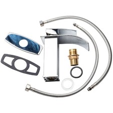 7.3" Chrome Waterfall Bathroom Faucet Single Lever Cold Mixer 1.8 GPM Flow