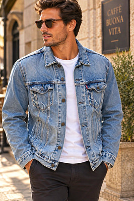 Levi Strauss & Co. Men's Blue Trucker Denim Jacket XL Button Front Pockets
