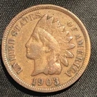 1903 USA Indian Head Cent Bronze Coin - VF (Very Fine) condition