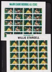 U.S. Forever Panes - Baseball All Stars, Stargell - FACE value $ 31.50